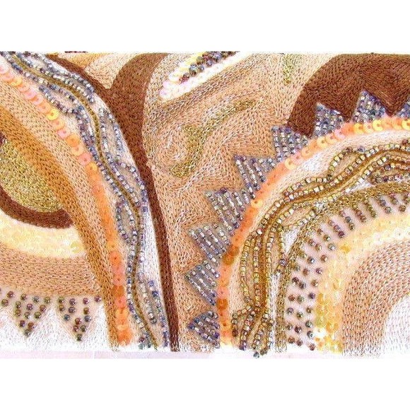 Women'Handbags FRANCHI MULTI COLOR CLUTCH/ GOLD TONE CHAIN SHOULDER STRAP - Picture 6 of 13